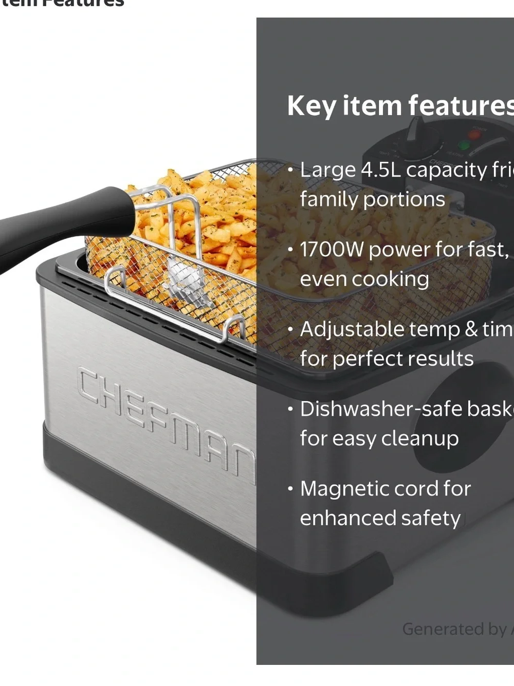 Silver & Black Deep Fryer - 4.5-Quart Capacity